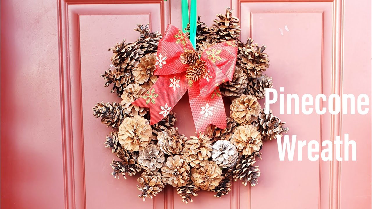 pine cone wreath how to make
